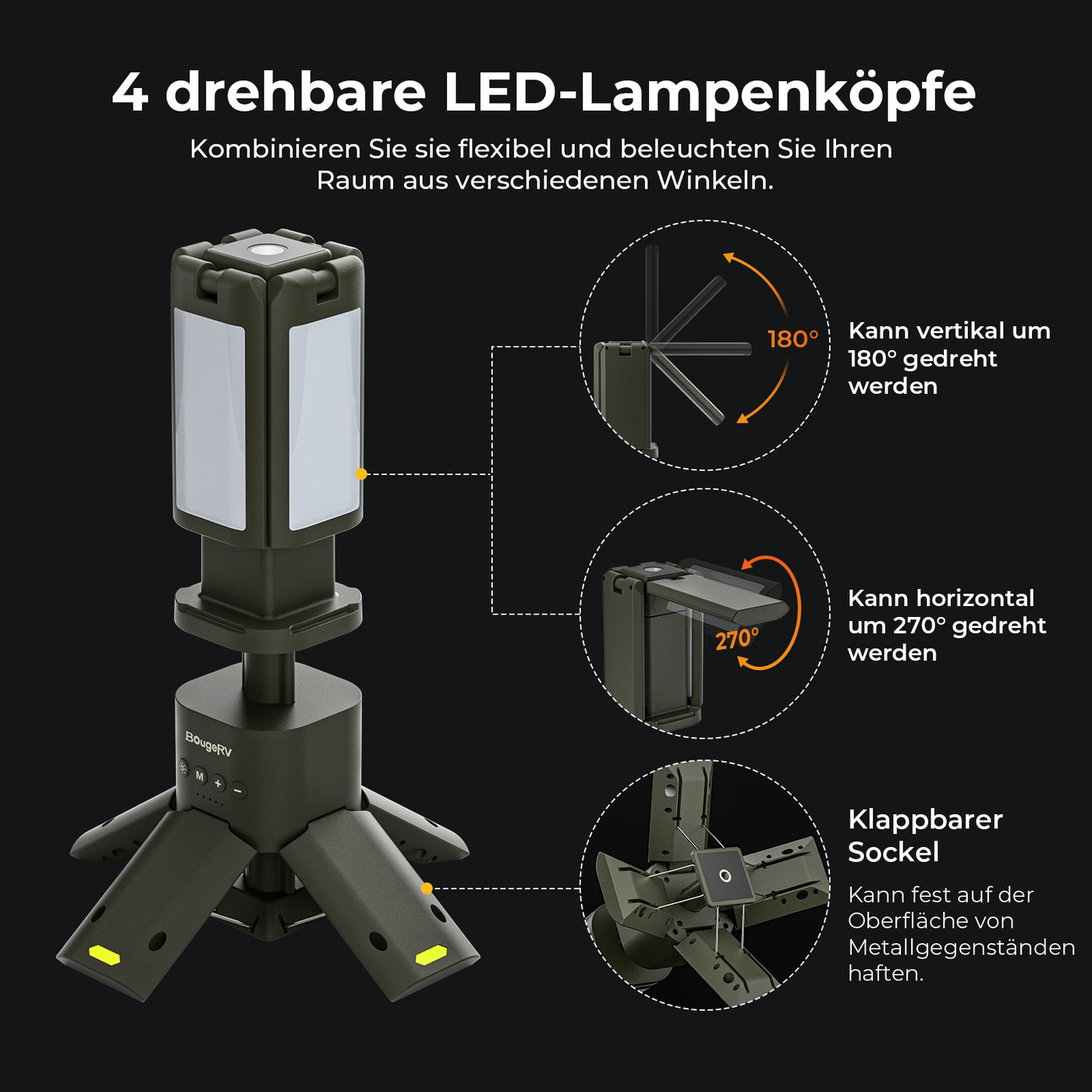 BougeRV Outdoor Tragbar Campinglampe