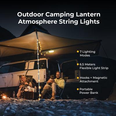 BougeRV Outdoor Camping Lantern Atmosphäre String Lights