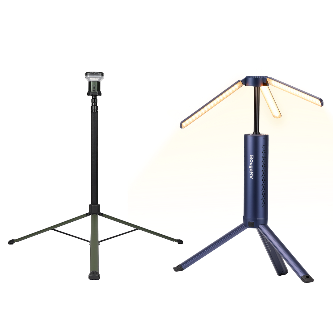 BougeRV Neue T1 tragbare teleskopische Campinglampe (Blau)