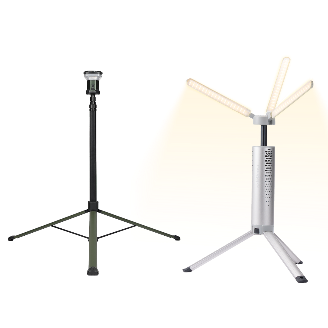 BougeRV Neue T1 tragbare teleskopische Campinglampe (Silber)