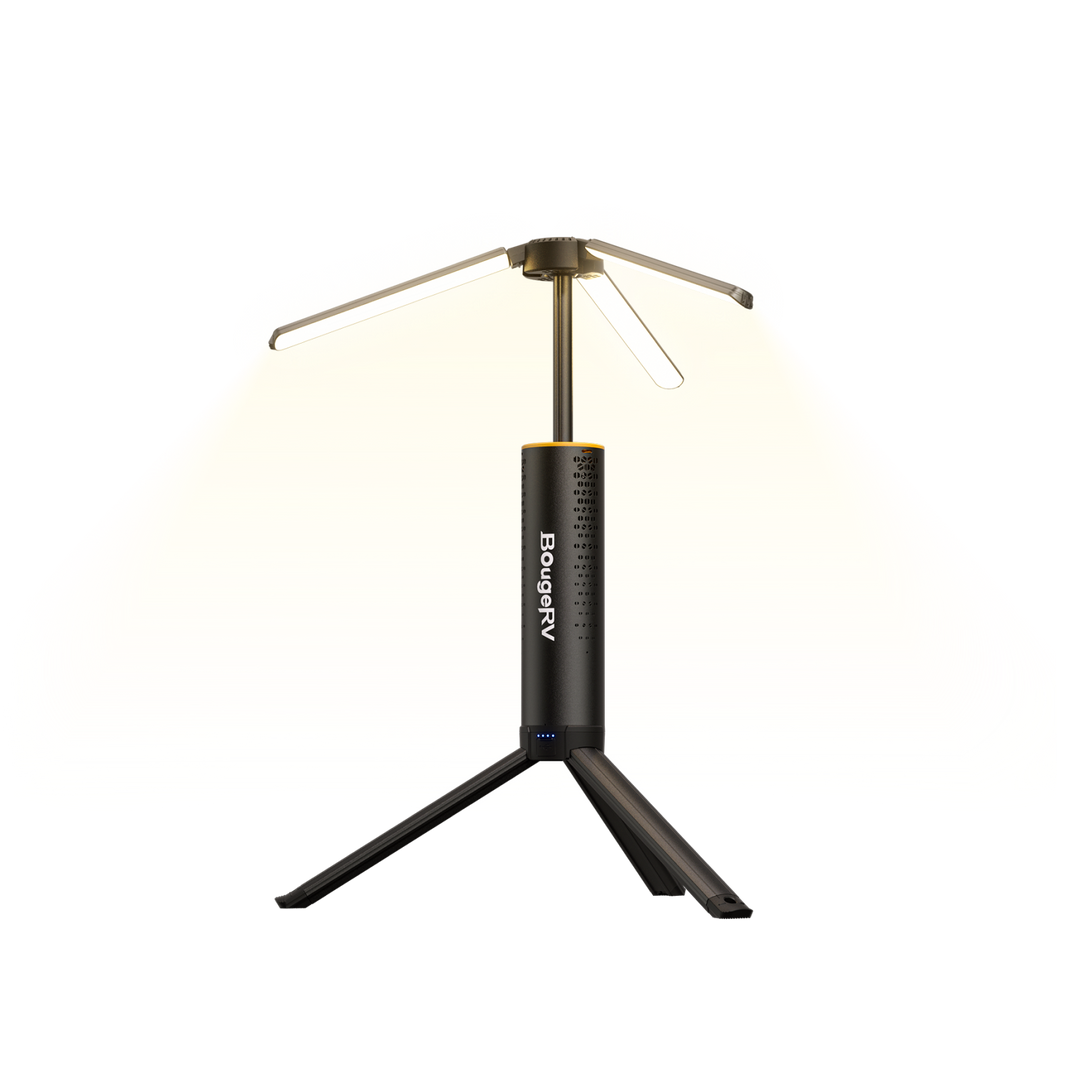 BougeRV Neue T1 tragbare teleskopische Campinglampe