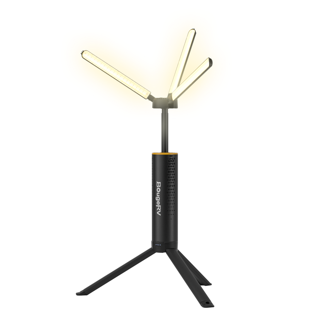BougeRV Neue T1 tragbare teleskopische Campinglampe
