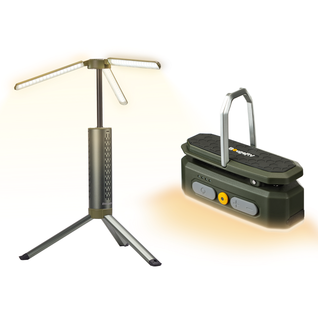 BougeRV Neue T1 tragbare teleskopische Campinglampe (Grün)