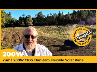 Yuma 200W CIGS Solarpanel 360° Flexibles Solarmodule (Vorgebohrt)