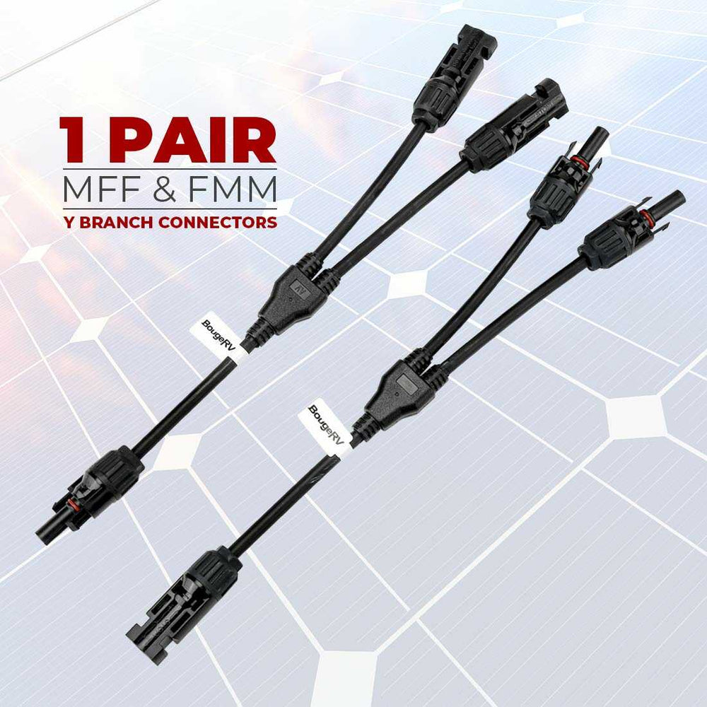 Solar-Steckverbinder 1 Paar Solarstecker Y Verteiler（1 bis 2）Solarkabel für Solarpanel