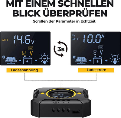 12V/24V 10A PWM Solar Laderegler