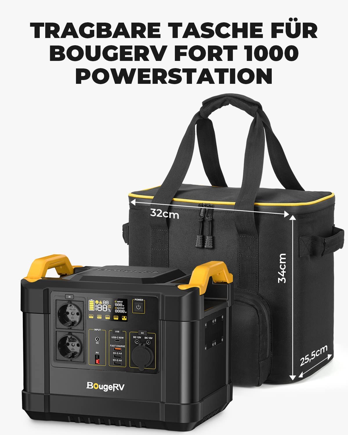 Fort 1000 1120Wh Tragbare Powerstation&Tragtasche