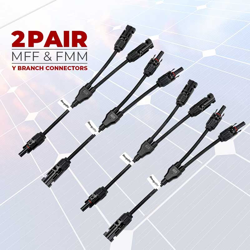 2 paia di pannello solare Y Plug （da 1 a 2） cavo solare