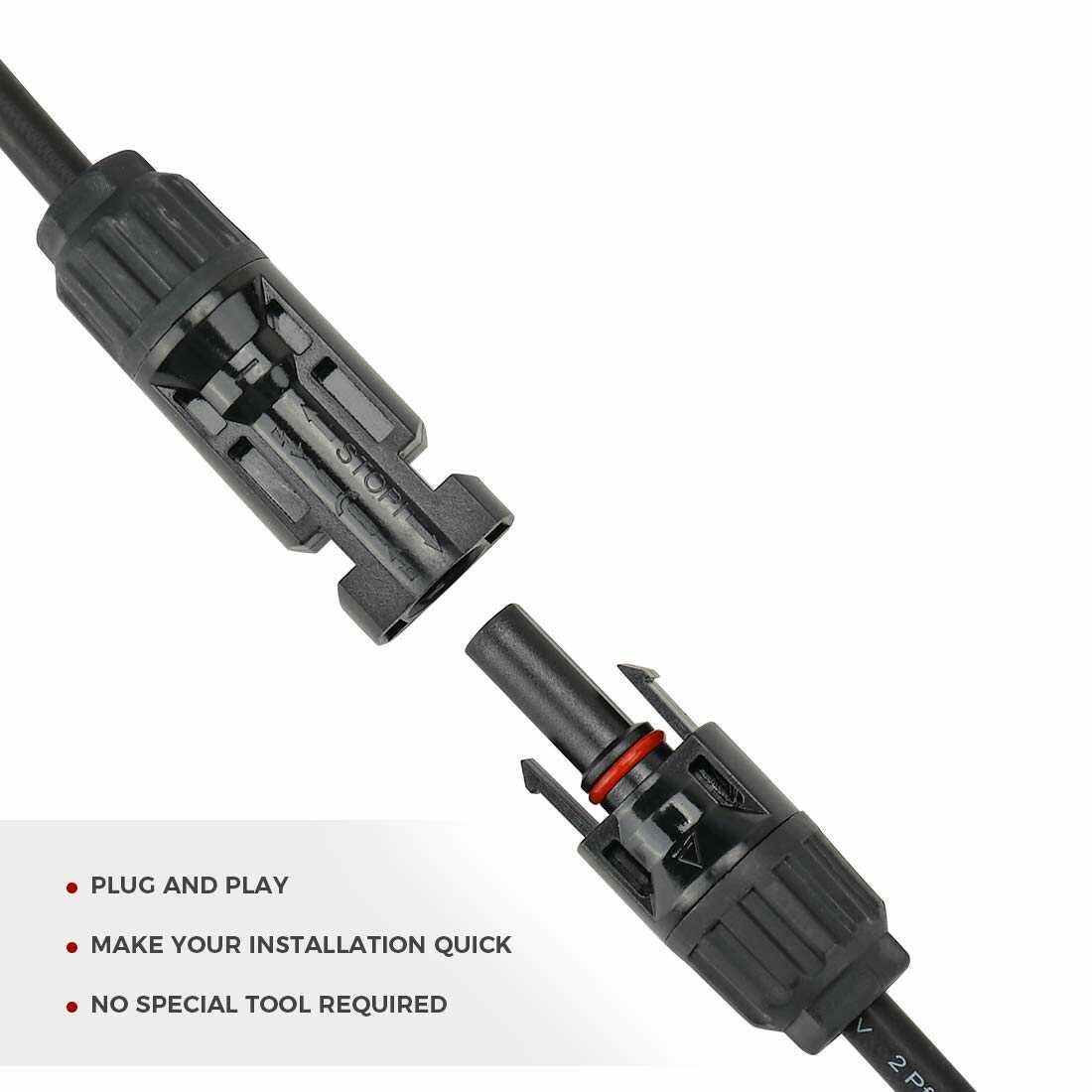 1 Paar Solarpanel Y Stecker（1 Bis 2）Solar Kabel