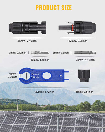 6 Paare Solarpanel Stecker